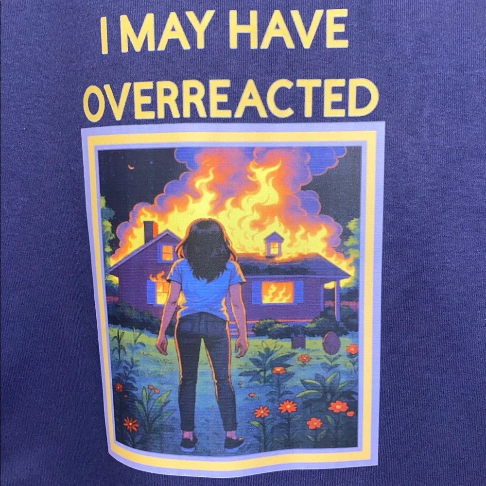 I MAY HAVE OVERREACTED crop tee - Picture 2 of 6